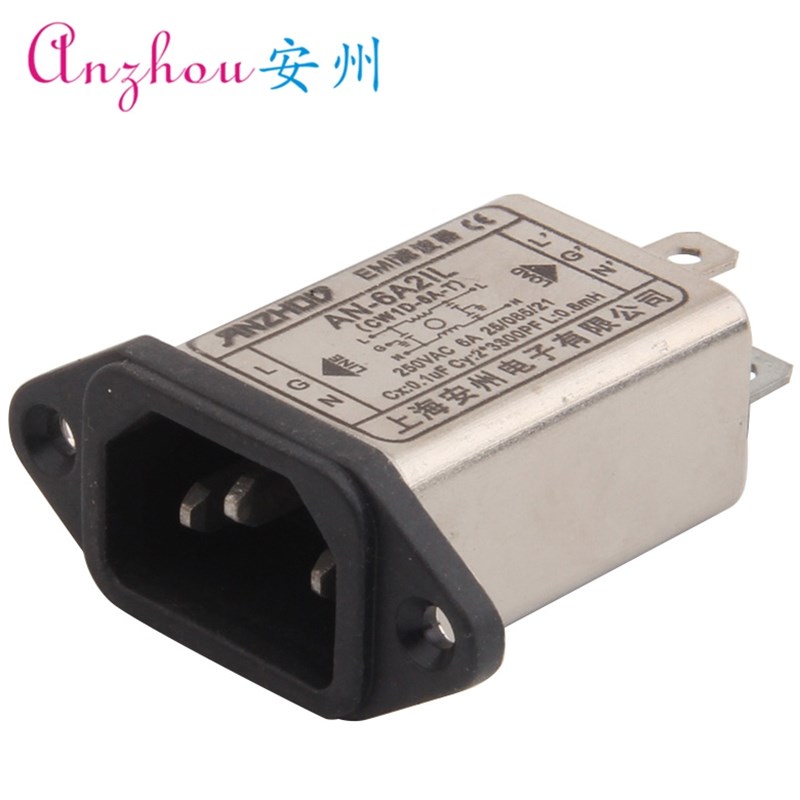 6A插座式滤波器 AN-6A2IL IEC插座滤波器 CW1D-6A-T
