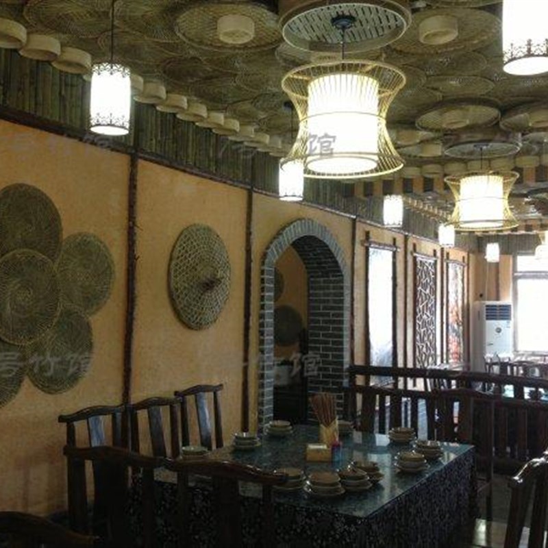 饭厅包间墙壁挂饰品壁饰品装饰大斗笠景墙体装饰舞蹈道具表演挂件