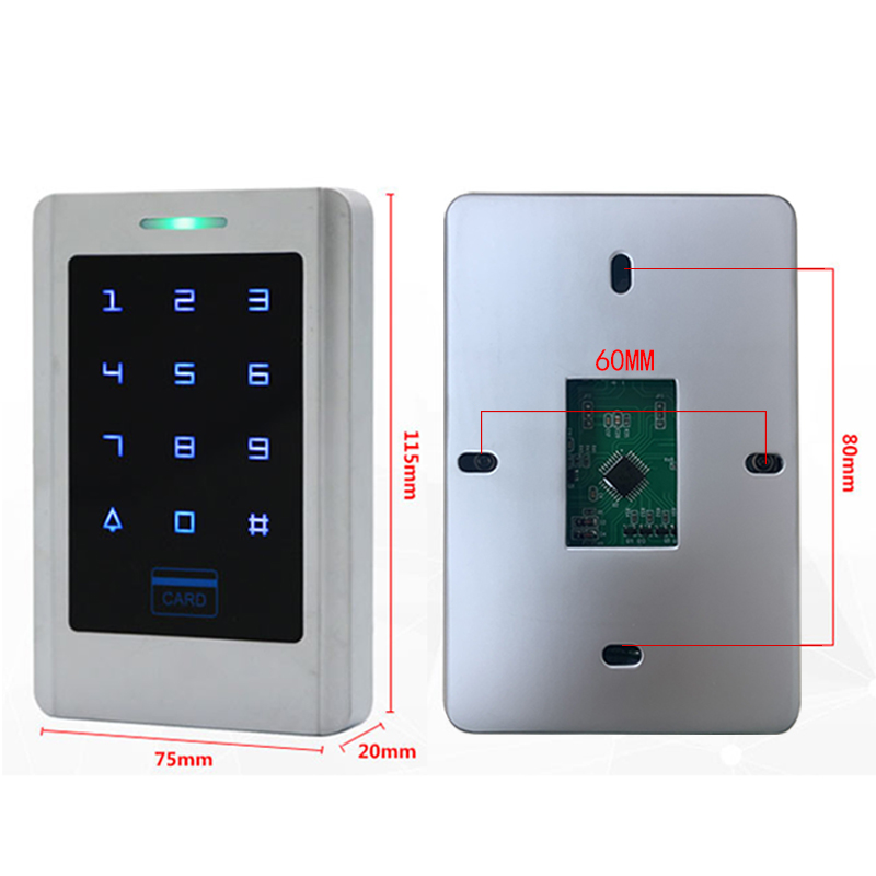 金属触摸门禁系统ID刷卡密码电子锁磁力锁玻璃门门禁控制器门禁机