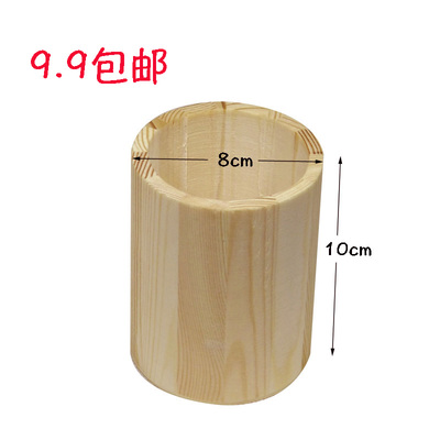 实木多功能桌面收纳木盒松木笔筒木质环保木蜡油笔筒礼品