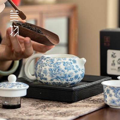 掐0001茶丝满4花功夫具套装202新款喝茶家用泡陶茶瓷茶壶茶杯子套