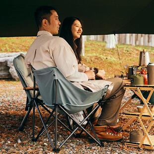三夫户外丨隐者山之道 都市户外休闲自驾露营青雀月亮椅折叠便携