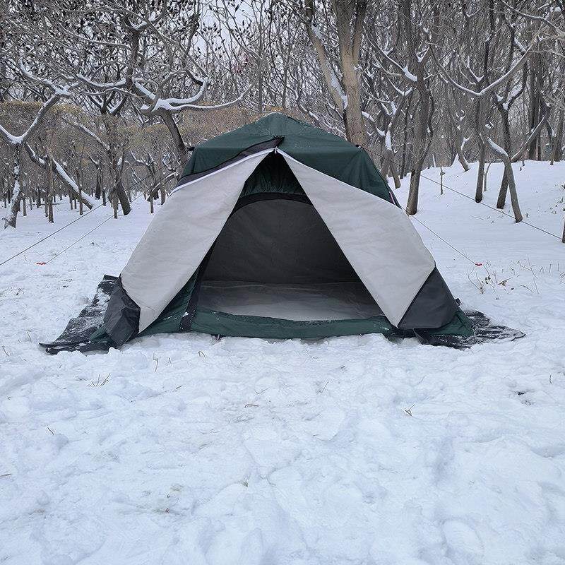 冬季户外露营双层棉帐篷全自动速开零下加厚防雨雪野营防寒棉外帐