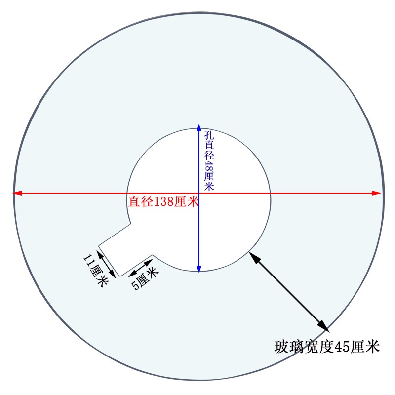 圆桌火锅转盘玻璃饭店家用桌面玻璃空心旋转轴餐桌转盘玻璃台转台