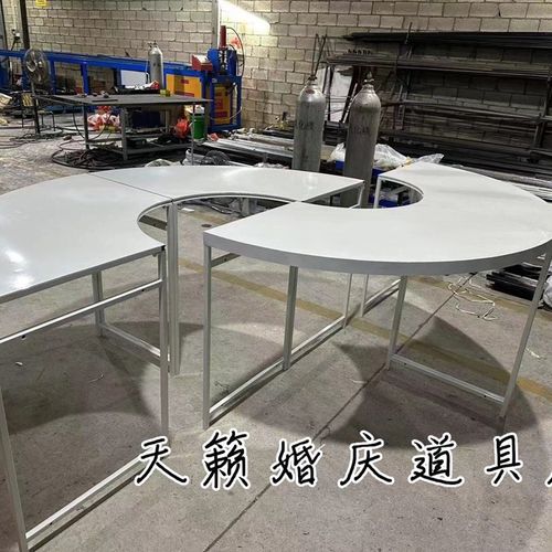 新款婚庆道具S形圆形铁艺甜品台组合婚礼花器花架子舞台户外摆件