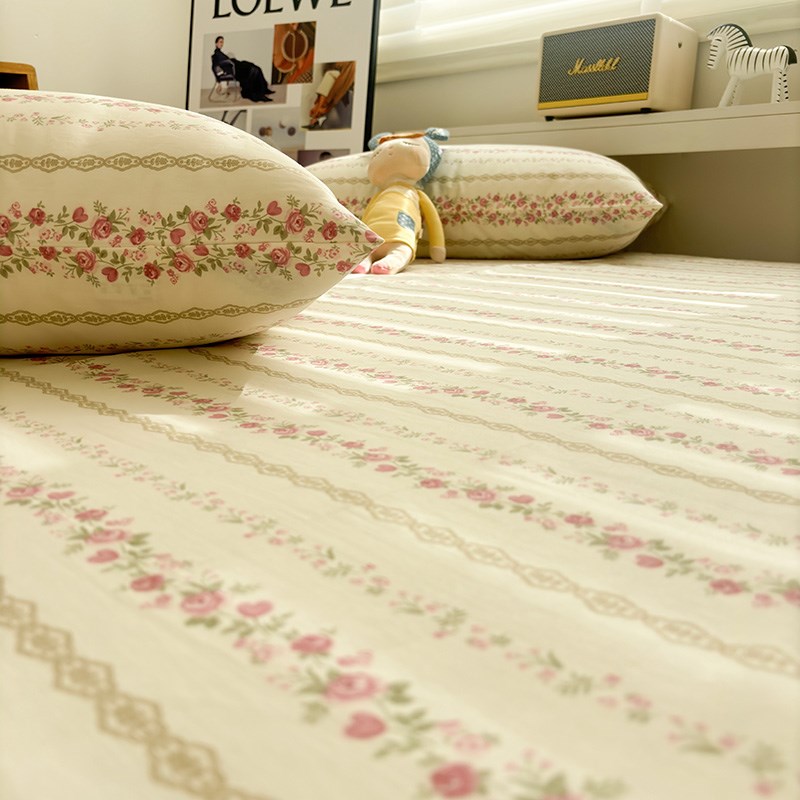 花束床单单件夏季凉感被罩宿舍单人全棉纯棉被单枕套可配三四件套