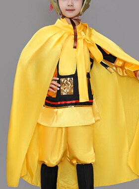 古代士兵儿童演出服装男女盔甲将军兵马俑古装花木兰戏曲表演兵服