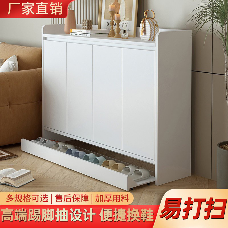 鞋柜家用门口入户门实木芯玄关柜新款收纳靠墙一体储物柜走廊鞋架图片