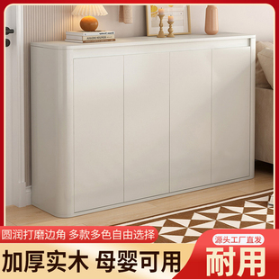 实木鞋柜家用入户门外门口玄关收纳柜一体靠墙2026新款走廊换鞋架