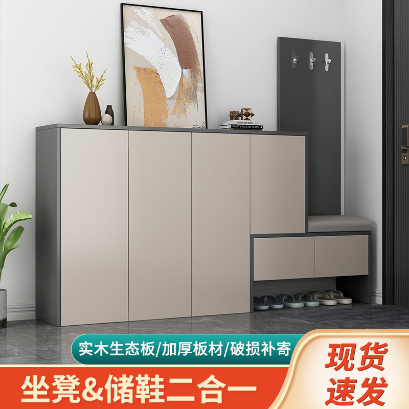 木创轩宇家用门口轻奢鞋柜简约现代玄关柜储物收纳柜2025新款