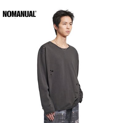 NOMANUAL长袖t恤男士高端品牌