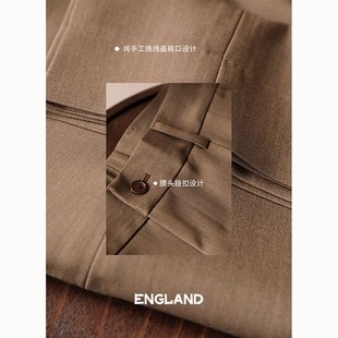 好莱坞宽松裤子男夏季商务绅士那不勒斯休闲长裤意式直筒高腰西裤
