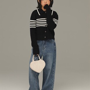 女童裤子秋冬款直筒牛仔裤2023新款儿童宽松中大童加绒休闲宽裤