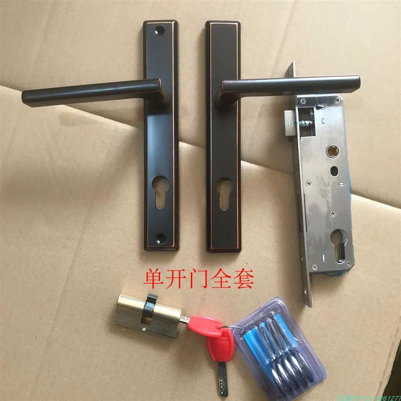 户外专用不锈钢管门拉手铝艺门锁配件庭院门把手铁艺小门简约执手