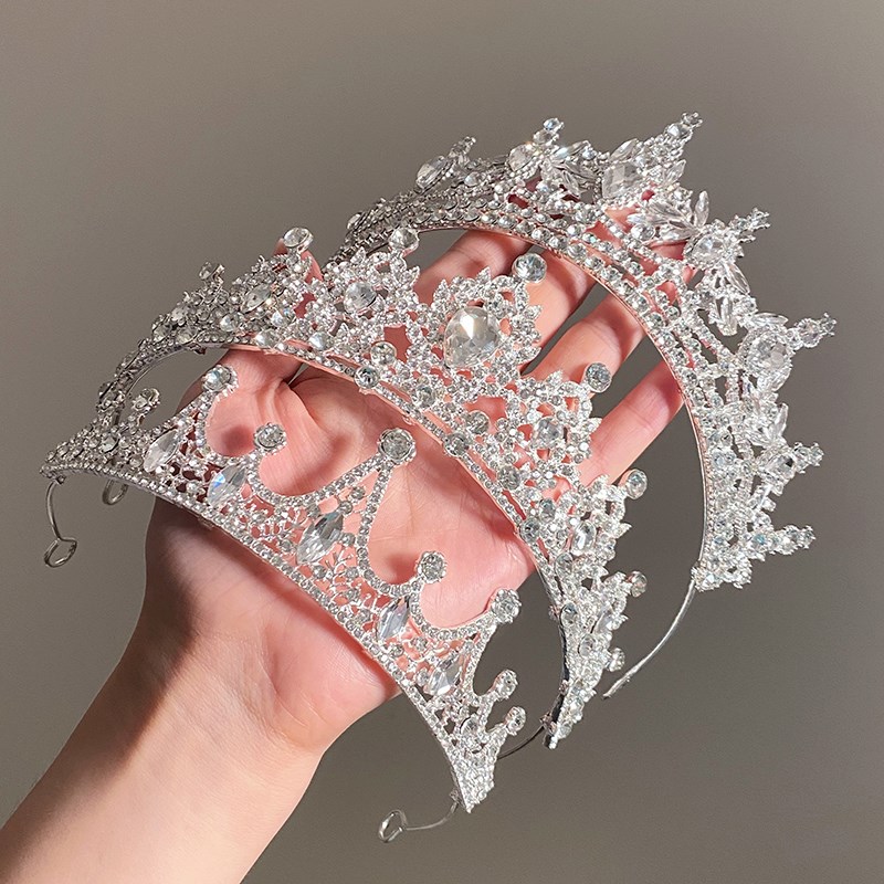 儿童公主皇冠女童发箍超大高端大气立体水晶王冠高级感生日头饰