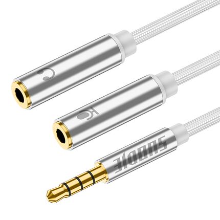 索蝶耳机麦克风二合一转接头音频线单孔笔记本电脑耳麦分线转换器