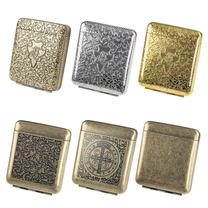 复古创意三开烟盒浴血黑帮谢尔比同款金属烟夹18支装粗烟收纳盒男