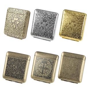 复古创意三开烟盒浴血黑帮谢尔比同款金属烟夹18支装粗烟收纳盒男