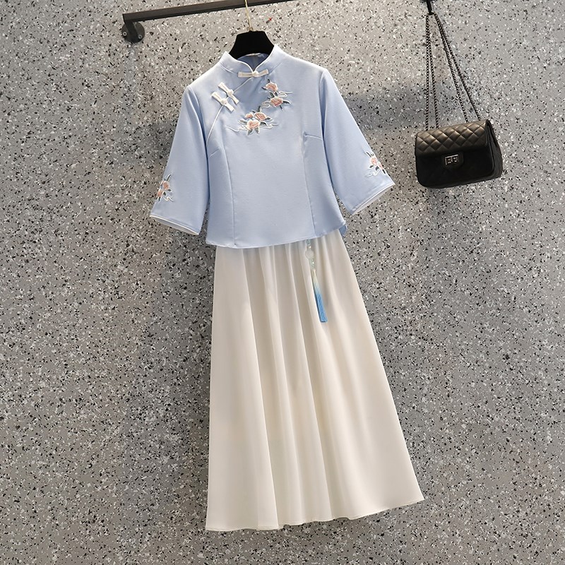 2024春夏季新款中国风女装年轻款少女学生毕业装班服舞台表演服