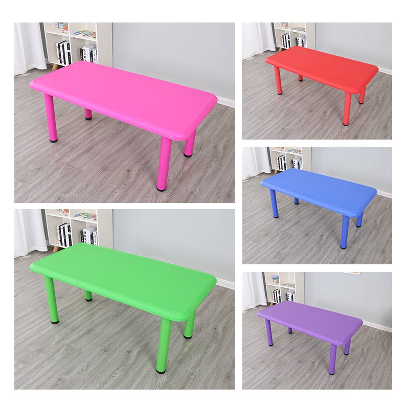 幼儿园桌椅塑料长方桌可升降套装儿童学习桌家用六人游戏积木桌