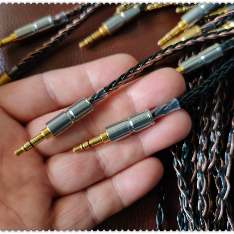 维修耳机升级线铜银混编织单晶铜镀银线八股线材mmcx插头8股240芯