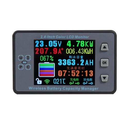 电池电量监测器检测仪无线数字多功能电流式库仑计电量表VAC8810
