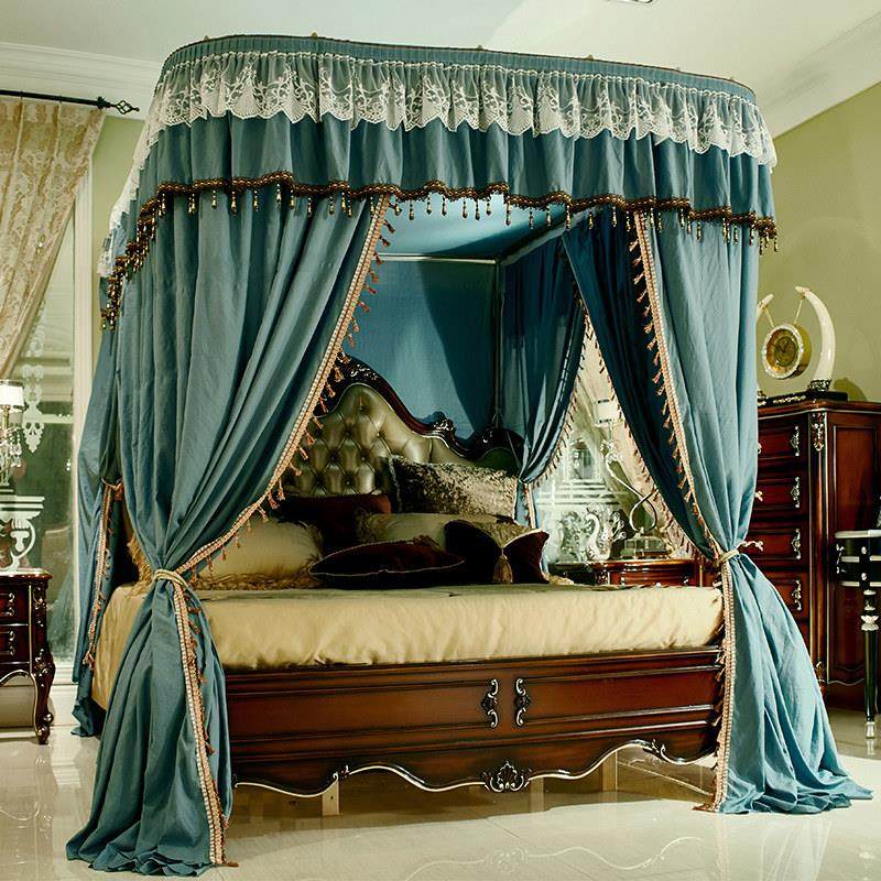 新款蚊帐家用2025u型落地支架导轨遮光布帘挡风遮光保暖防尘床幔