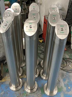 不锈钢出口按钮柱防水开关柱人脸识别柱门禁刷卡柱