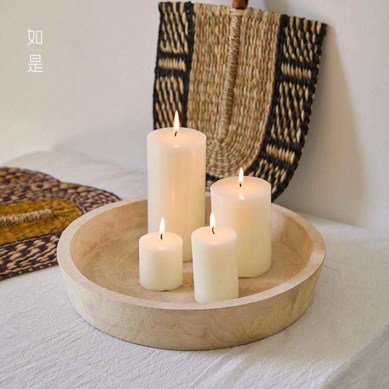 如是/侘寂风蜡烛托盘果盘民宿木质收纳盘复古家居装饰摆件果篓,家居饰品,果盘/果篓,淘宝优惠券,粉丝福利购,淘宝优惠卷