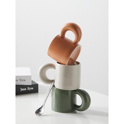 米立风物创意纯色咖啡杯陶瓷杯子水杯女2025新款家用少女心马克杯