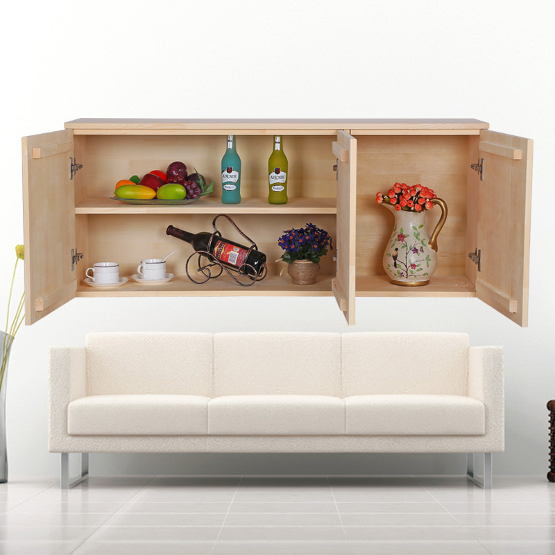 实木厨房吊柜墙壁柜简易衣柜顶柜橱柜子简约现代定制储物柜经济型