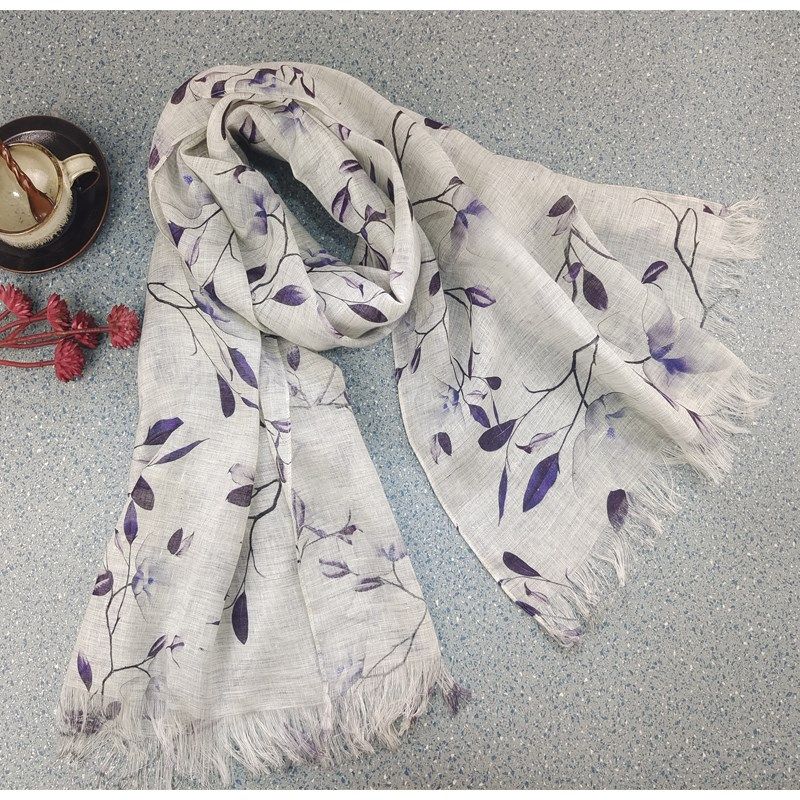 100%纯亚麻围巾 秋冬新款加宽大尺寸印花围巾 四季出游披肩包邮女,服饰配件/皮带/帽子/围巾,围巾/丝巾/披肩,淘宝优惠券,粉丝福利购,淘宝优惠卷