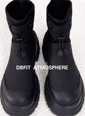 DBFIT情侣雪地靴vibe风户外机能风徒步登山厚底增高德比短筒靴