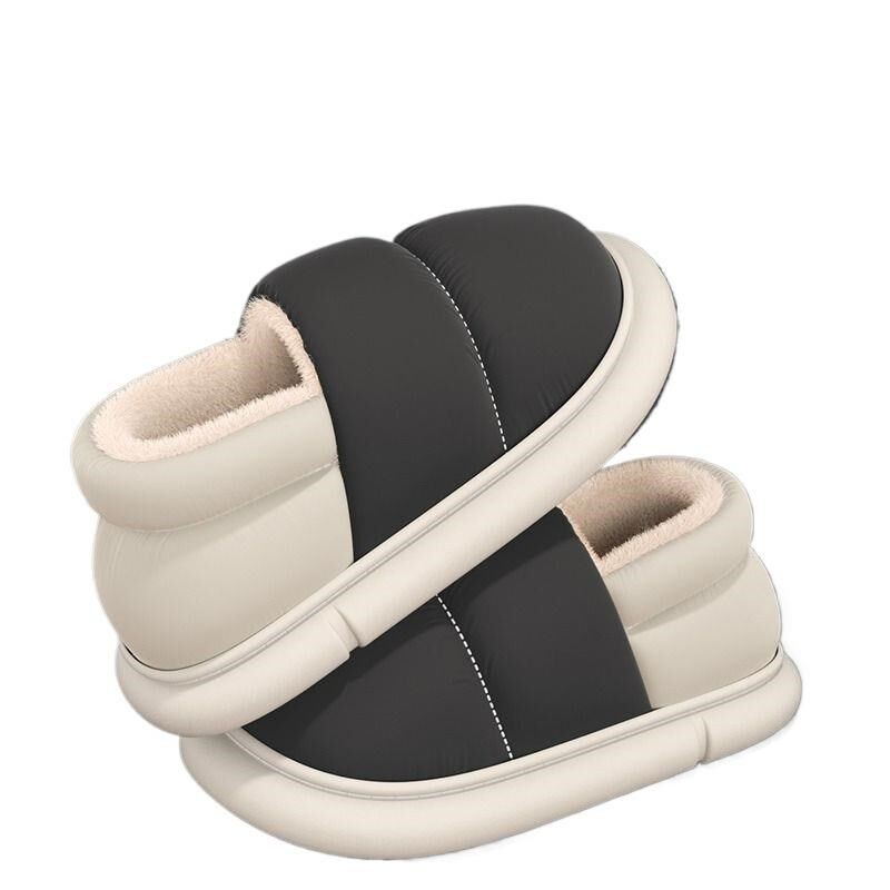 男士棉拖鞋男款冬季包跟居家居加绒防水保暖大码毛棉鞋女款秋新品