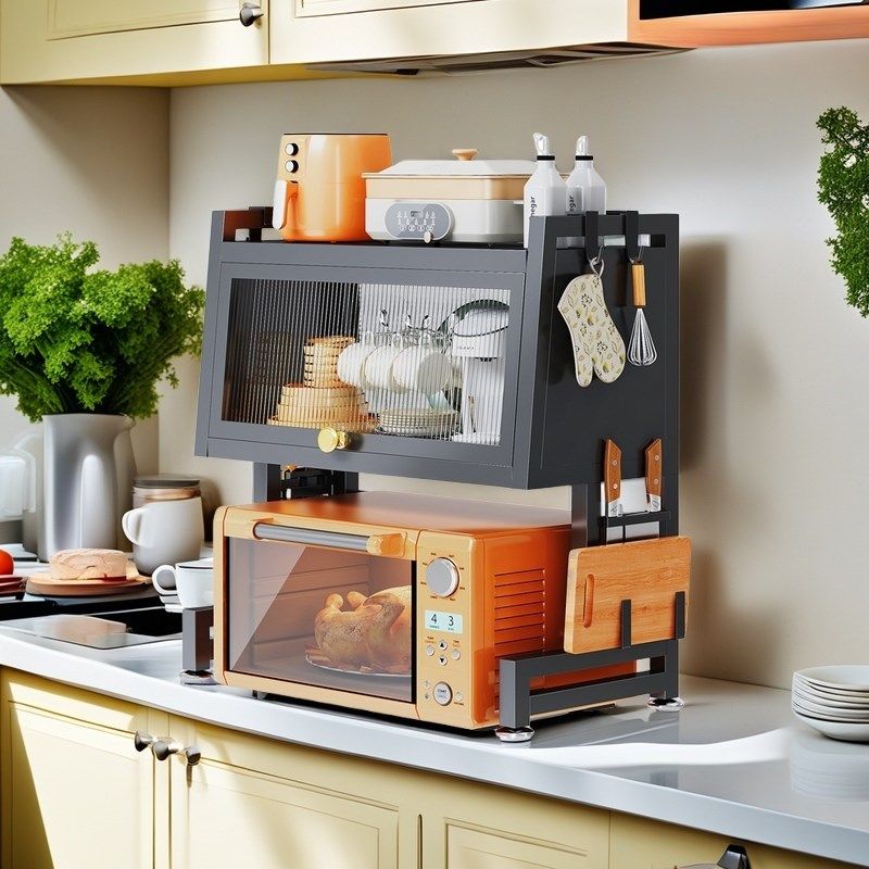 厨房置物架落地多层多功能家用微波炉烤箱锅架收纳架货架橱柜架子,厨房/烹饪用具,微波炉置物架,淘宝优惠券,粉丝福利购,淘宝优惠卷