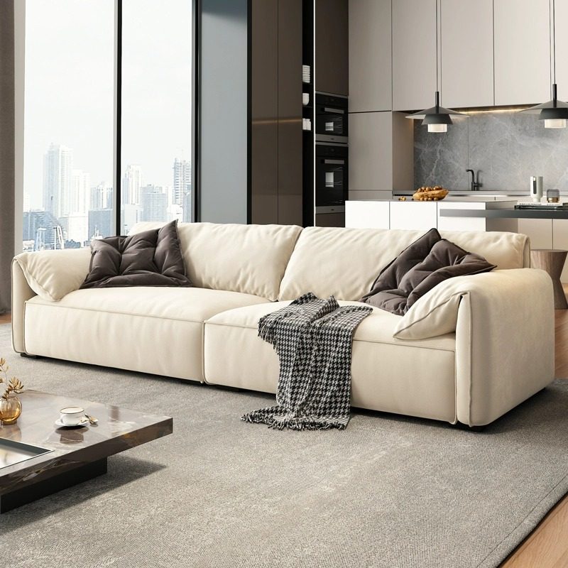 2024新款大象耳朵沙发客厅简约现代小户型科技布奶油风直排布沙发,住宅家具,布艺沙发,淘宝优惠券,粉丝福利购,淘宝优惠卷