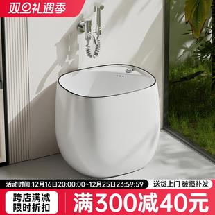 昼辰拖把池陶瓷洗脚盆家用阳台卫浴拖把盆户外地拖盆卫生间墩布池