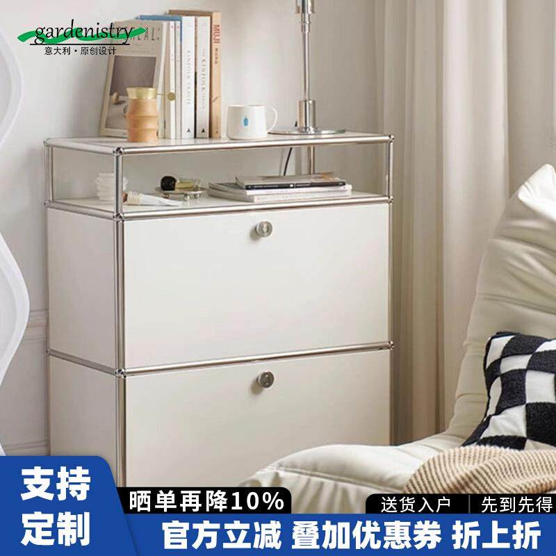 中古USM柜子不锈钢餐边柜客厅双层储物边柜简约现代模块组合斗柜
