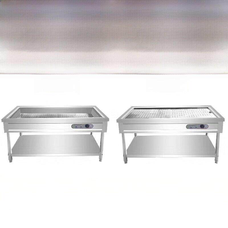 商用玻璃罩保温快餐台加热小碗菜浏阳蒸菜台包子馒头熟食保温餐车