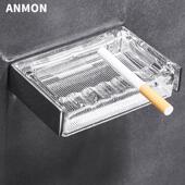 安蒙酒店不锈钢壁挂式 移动易于清洁玻璃烟灰缸挂件 烟灰缸壁挂式