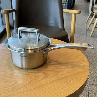卓德铭1810五层钢夹铜致雅高端系列单柄奶锅16cm微压锅宝宝副食品