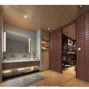 北京竹帘推拉门折叠门帘饭店厨房半帘客厅卷帘隔断移门商场锁门帘