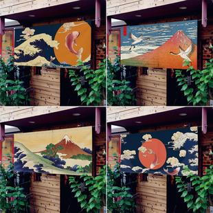 门帘店铺装 定制日式 饰门头商用厨房隔断帘横挂帘暖帘吧台遮挡布帘