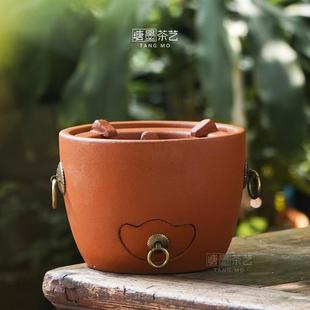 泡茶碳炉复古烧水壶 潮州红泥炭炉煮茶器纯手工砂铫壶功夫茶壶套装
