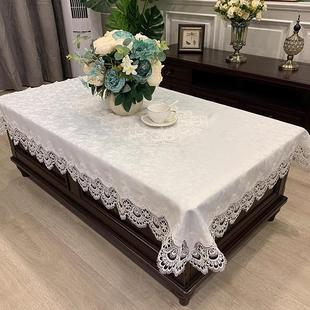 茶几桌布布艺长方形客厅家用现代简约蕾丝茶几布餐桌桌布台布 欧式