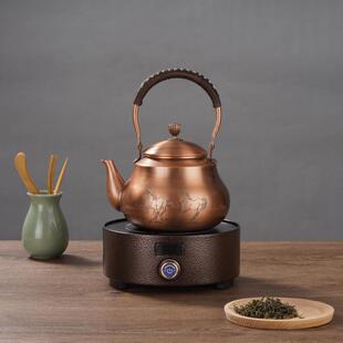 尚千客铜壶烧水壶手工无涂层纯紫铜茶壶复古家用养生铜壶功夫茶具