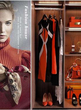 样板房间全屋定制衣柜衣帽间陈列展示品衣服饰鞋子帽软装饰品摆件