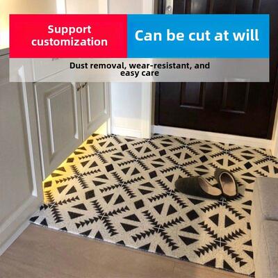 北欧入户地垫丝圈脚垫可剪裁ins地毯门垫玄关进门家用踩脚垫防滑