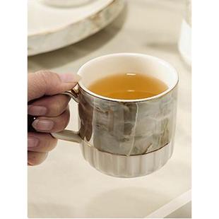 轻奢咖啡杯碟下午茶茶具套装 2024新款 高档家用陶瓷水杯水具高级感