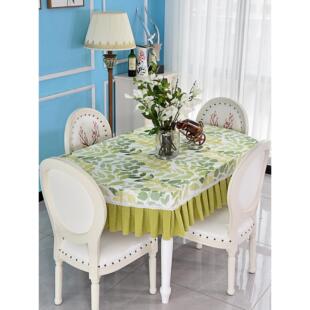 北欧高级感长椭圆形餐桌布布艺棉麻小清新台布茶几布写字桌2024新